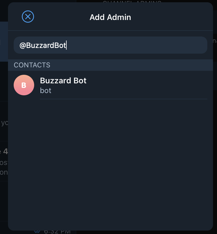 Search bar for the admin to add