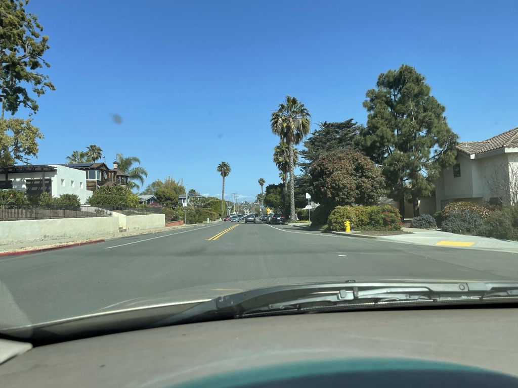 "CJ peacefully driving on Beryl St."